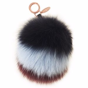 Intuition Paris Real Fox Fur PomPom Bag Charm